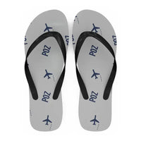 Thumbnail for Poznan - awica Henryk Wieniawski Airport (POZ) Slippers & Flip Flops - Slippers - Flip Flops - Pattern - Light Gray