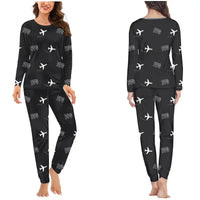 Thumbnail for Pago Pago International Airport (PPG) Pajamas - Women Pajamas - Black