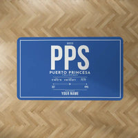 Thumbnail for Puerto Princesa International Airport (PPS) Carpets - Carpet Rectangle - ID Tag + Name - Blue
