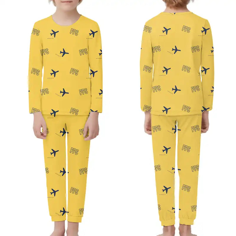 Puerto Princesa International Airport (PPS) Pajamas - Children Pajamas - Yellow