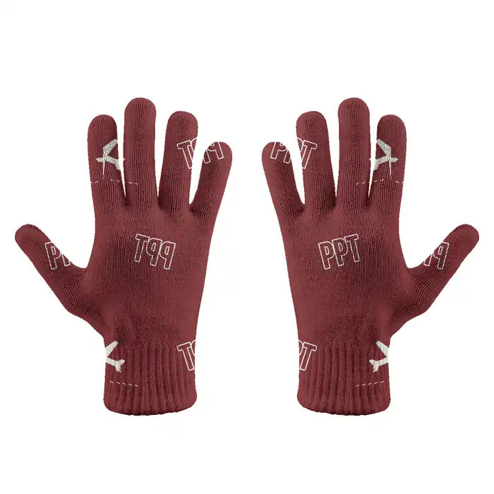 Tahiti Faa'a Airport (PPT) Gloves - Gloves - Full - Pattern - Dark Red