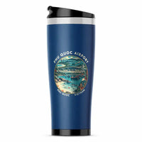 Thumbnail for Phu Quoc International Airport (PQC) Travel Mugs - Badge - Stainless Steel (No Holder) - Blue