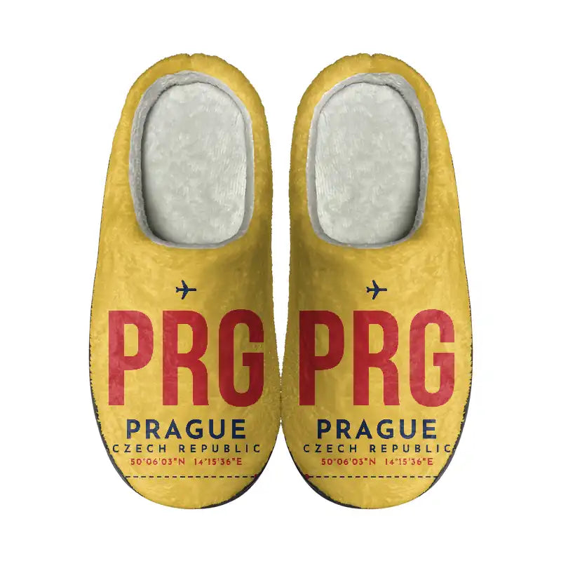 Václav Havel Airport Prague (PRG) Slippers & Flip Flops - Slippers - Cotton - Code - Same - Yellow