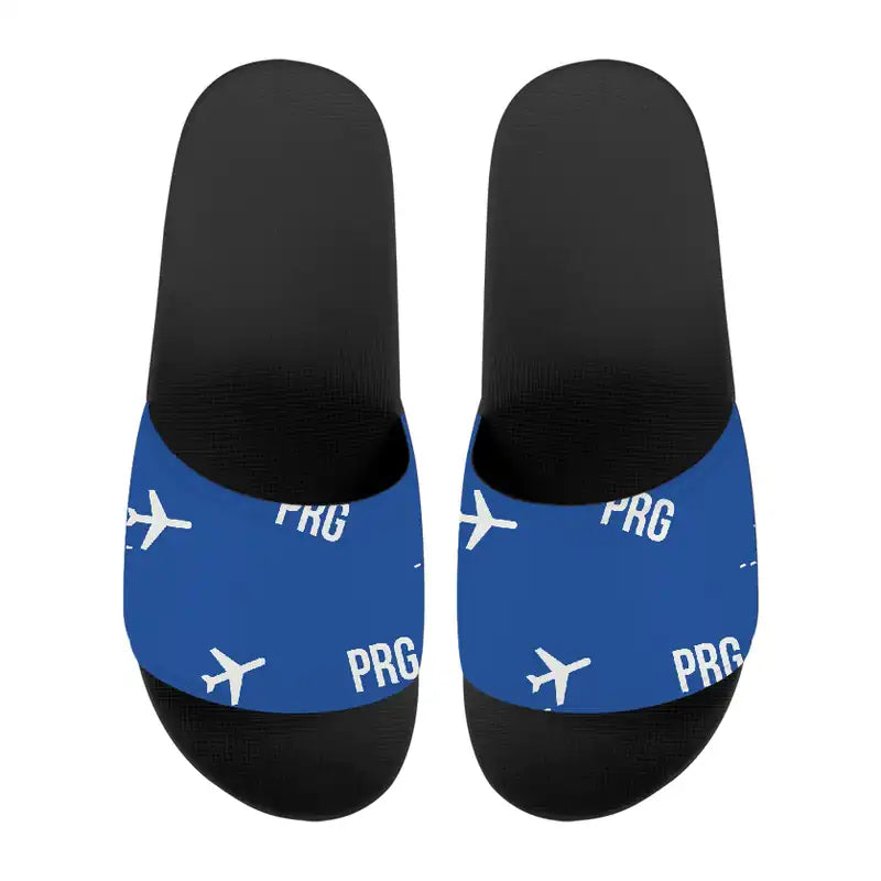 Václav Havel Airport Prague (PRG) Slippers & Flip Flops - Slippers - Sport - Pattern - Blue