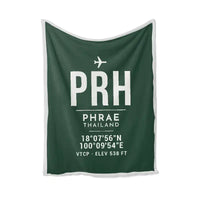 Thumbnail for Phrae Airport (PRH) Bedding Sets & Blankets - Blanket - ID Tag - Dark Green