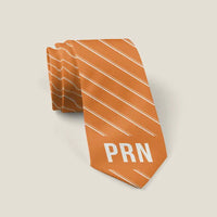 Thumbnail for Prishtina International Airport Adem Jashari (PRN) Ties - Tie - Stripe - Orange