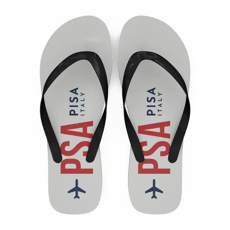 Pisa Airport Galileo Galilei (PSA) Slippers & Flip Flops - Slippers - Flip Flops - Code - White