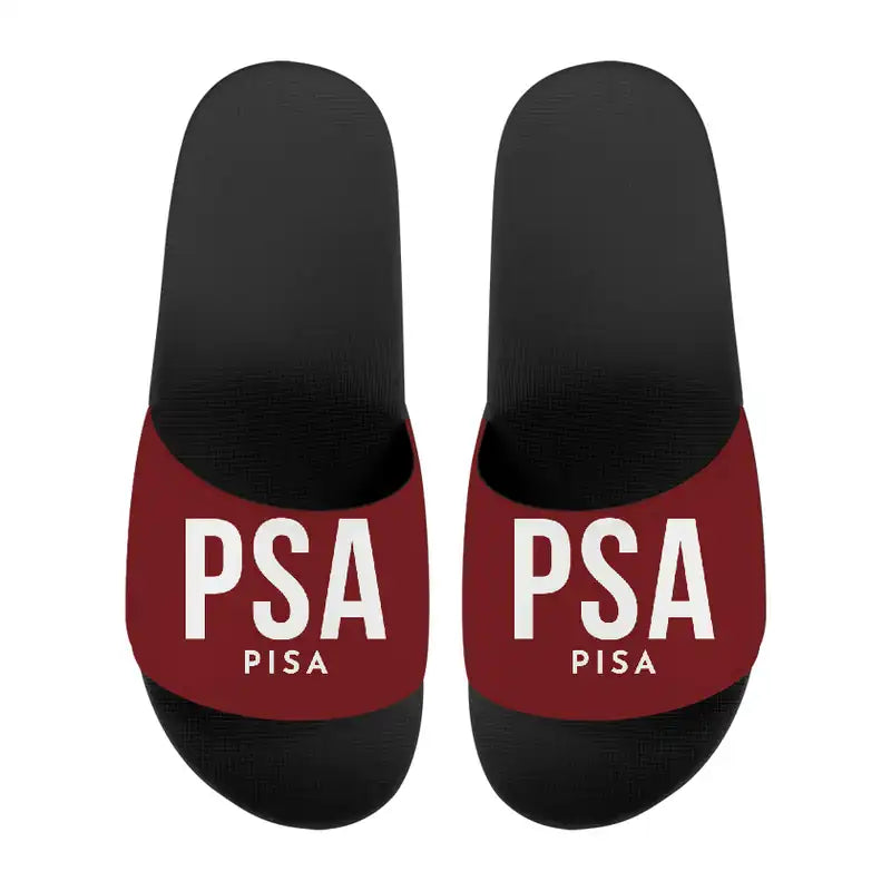 Pisa Airport Galileo Galilei (PSA) Slippers & Flip Flops - Slippers - Sport - Code - Dark Red