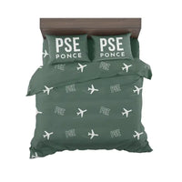 Thumbnail for Mercedita Airport (PSE) Bedding Sets & Blankets - Bedding Set - Pattern - Dark Green