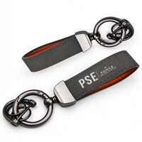 Thumbnail for Mercedita Airport (PSE) Leather Key Chains - Leather Key Chain - Horseshoe Buckle - Original Design - Gray