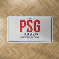Thumbnail for Petersburg James A. Johnson Airport (PSG) Carpets - Carpet Rectangle - ID Tag - Light Gray