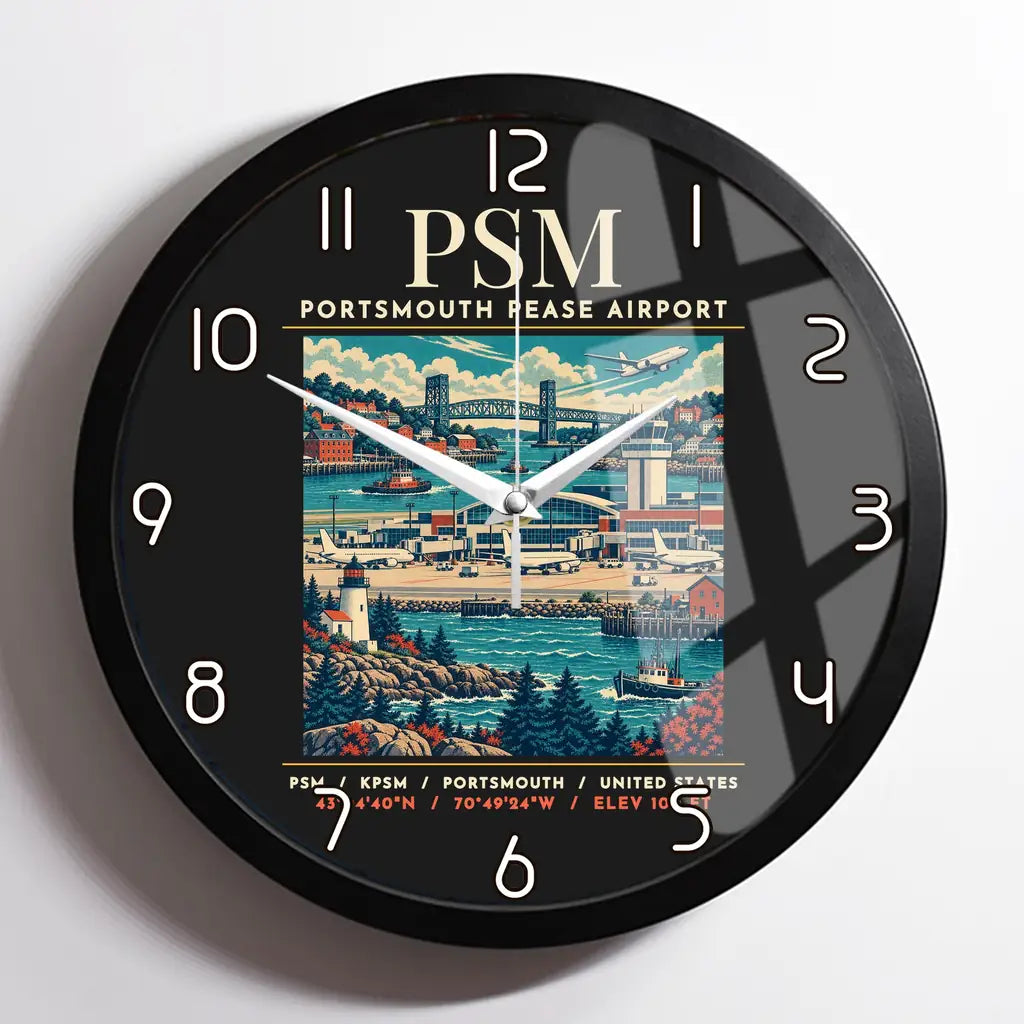 PSM - Poster - Wall Clock Framed - Black