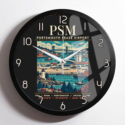 PSM - Poster - Wall Clock Framed - Black