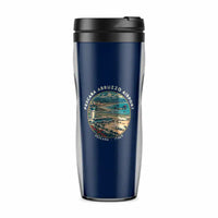 Thumbnail for Pescara Abruzzo Airport (PSR) Travel Mugs - Badge - Plastic (No Holder) - Dark Blue