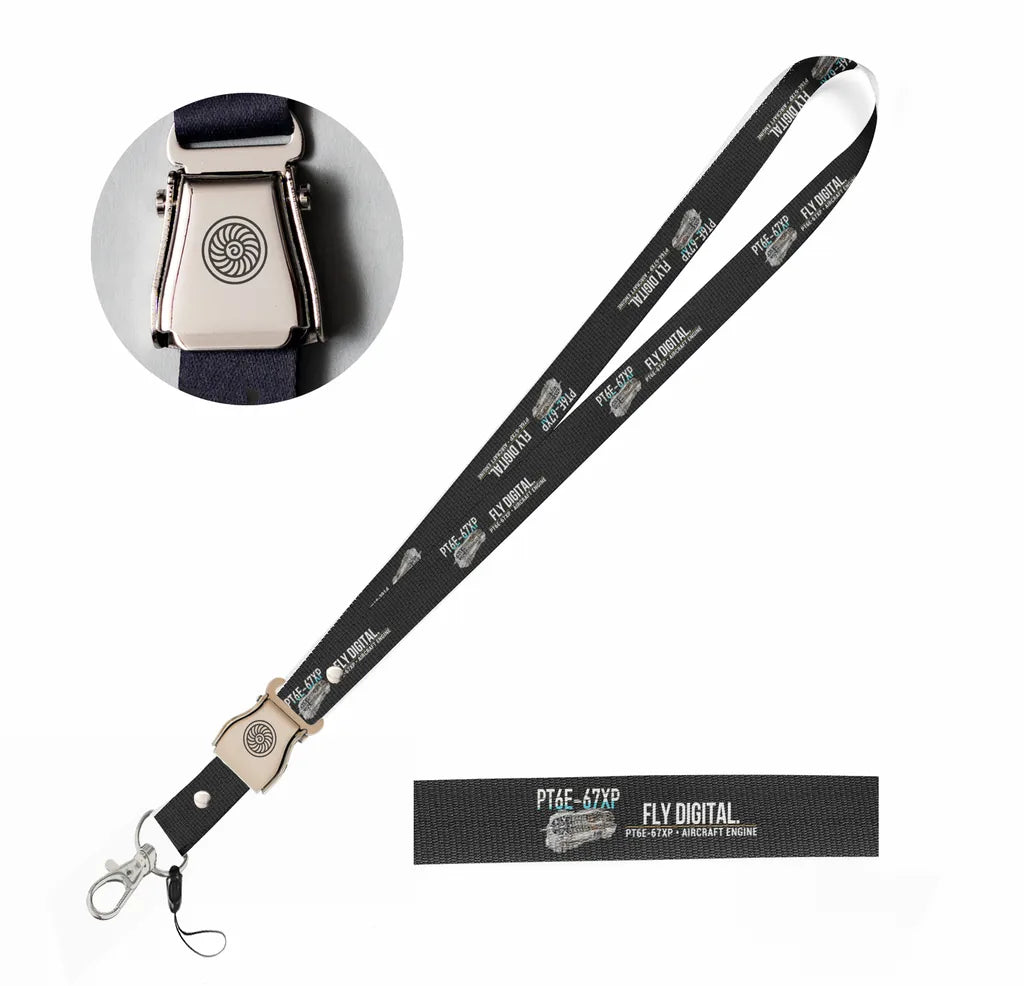 PT6E-67XP seat belt lanyard - black