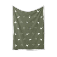 Thumbnail for Guadeloupe Pointe-à-Pitre Maryse Condé International Airport (PTP) Bedding Sets & Blankets - Blanket - Pattern - Green Army