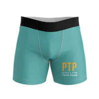 Thumbnail for Guadeloupe Pointe-à-Pitre Maryse Condé International Airport (PTP) Men Boxers - Code + Name - Turquoise