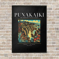Thumbnail for PUNAKAIKI - Poster - Canvas Framed - Black