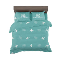 Thumbnail for Punta Arenas Carlos Ibáñez International Airport (PUQ) Bedding Sets & Blankets - Bedding Set - Pattern - Turquoise