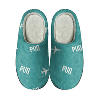 Thumbnail for Punta Arenas Carlos Ibáñez International Airport (PUQ) Slippers & Flip Flops - Slippers - Cotton - Pattern - Turquoise
