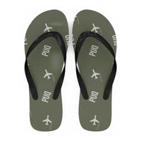 Thumbnail for Punta Arenas Carlos Ibáñez International Airport (PUQ) Slippers & Flip Flops - Slippers - Flip Flops - Pattern - Green Army