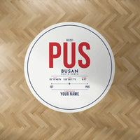 Thumbnail for Gimhae International Airport Busan (PUS) Carpets - Carpet Round - ID Tag + Name - White