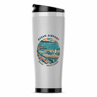 Thumbnail for Gimhae International Airport Busan (PUS) Travel Mugs - Badge - Stainless Steel (No Holder) - Light Gray