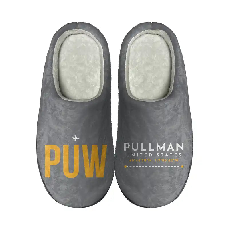 Pullman–Moscow Regional Airport (PUW) Slippers & Flip Flops - Slippers - Cotton - Code - Different - Gray
