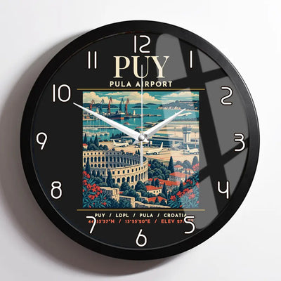 PUY - Poster - Wall Clock Framed - Black