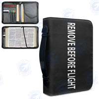 Thumbnail for REMOVE BEFORE FLIGHT-Black Designed PU Accessories Bags