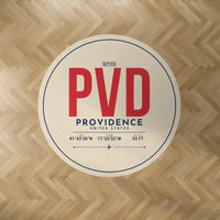 Thumbnail for Rhode Island T. F. Green International Airport Providence (PVD) Carpets - Carpet Round - ID Tag - Beige