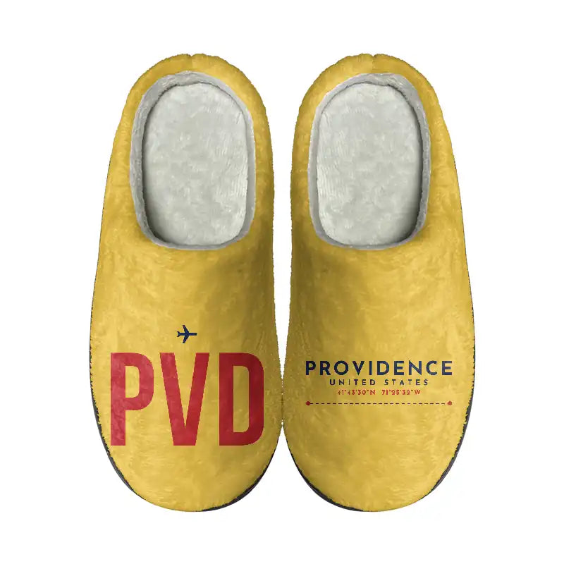 Rhode Island T. F. Green International Airport Providence (PVD) Slippers & Flip Flops - Slippers - Cotton - Code - Different - Yellow