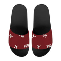 Thumbnail for Rhode Island T. F. Green International Airport Providence (PVD) Slippers & Flip Flops - Slippers - Sport - Pattern - Dark Red