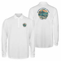Thumbnail for Shanghai Pudong International Airport (PVG) Premium Polo T-Shirts - Badge - Long Sleeve - White