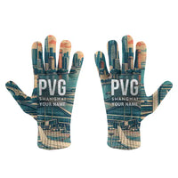 Thumbnail for Shanghai Pudong International Airport (PVG) Gloves - Gloves - Full - 3D + Name