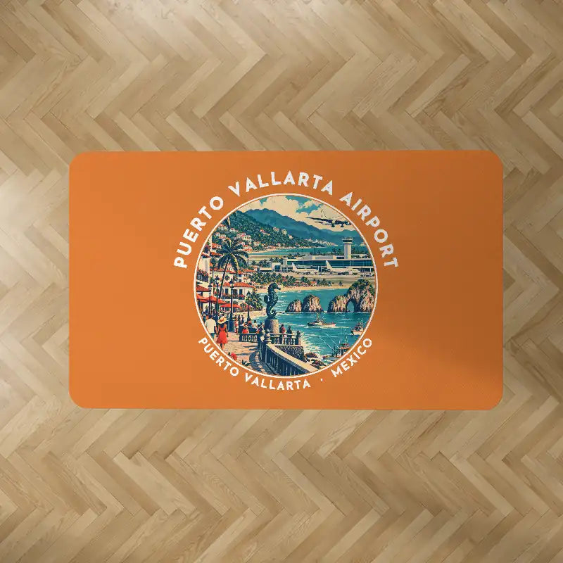 Aeropuerto Internacional Licenciado Gustavo Díaz Ordaz (PVR) Carpets - Carpet Rectangle - Badge - Orange