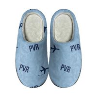 Thumbnail for Aeropuerto Internacional Licenciado Gustavo Díaz Ordaz (PVR) Slippers & Flip Flops - Slippers - Cotton - Pattern - Light Blue