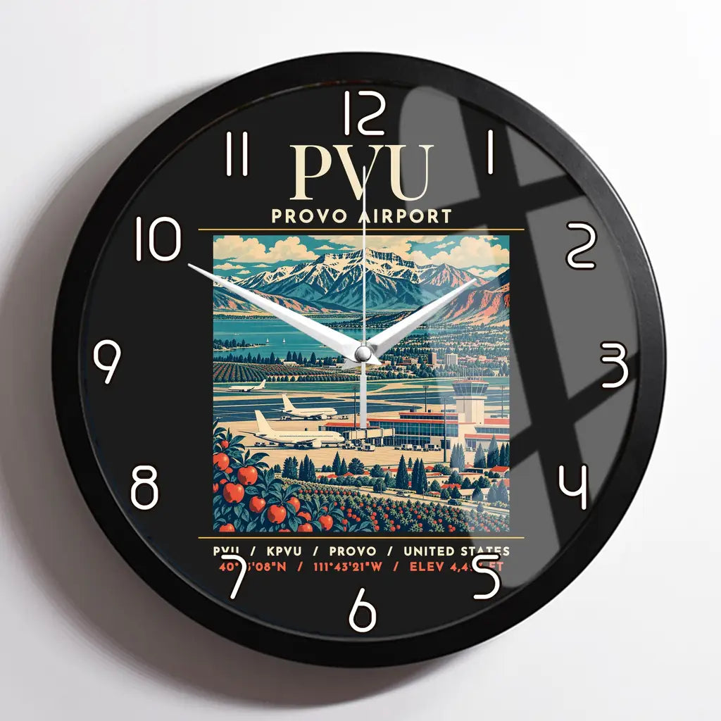 PVU - Poster - Wall Clock Framed - Black