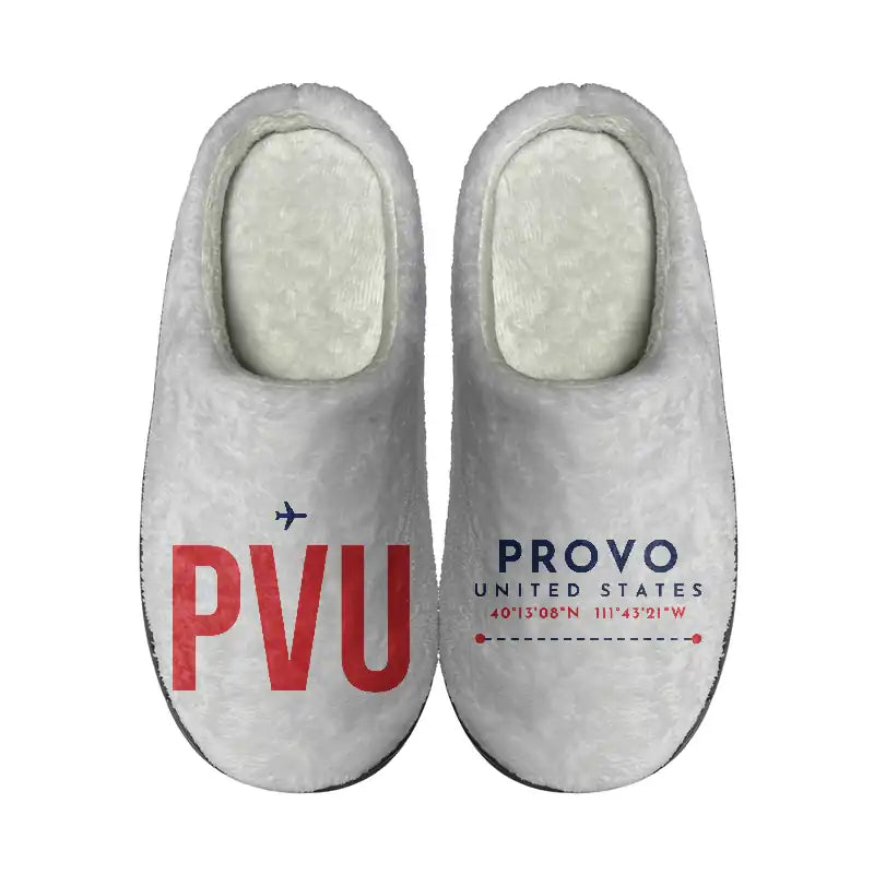 Provo Municipal Airport (PVU) Slippers & Flip Flops - Slippers - Cotton - Code - Different - Light Gray