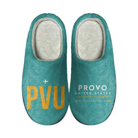 Thumbnail for Provo Municipal Airport (PVU) Slippers & Flip Flops - Slippers - Cotton - Code - Different - Turquoise