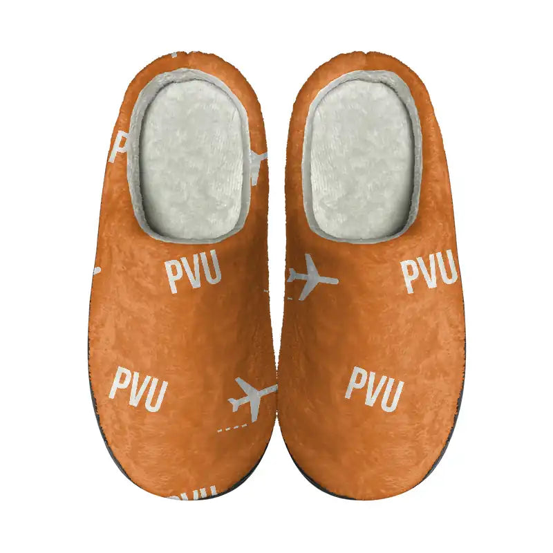 Provo Municipal Airport (PVU) Slippers & Flip Flops - Slippers - Cotton - Pattern - Orange