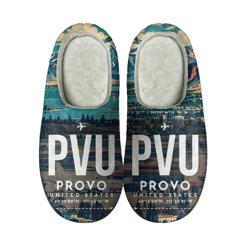Provo Municipal Airport (PVU) Slippers & Flip Flops - Slippers - Cotton - Scene - Same