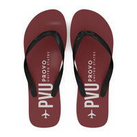 Thumbnail for Provo Municipal Airport (PVU) Slippers & Flip Flops - Slippers - Flip Flops - Code - Dark Red