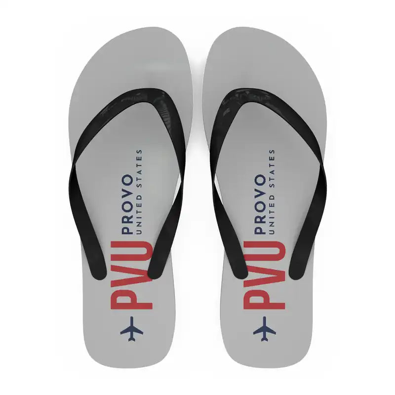 Provo Municipal Airport (PVU) Slippers & Flip Flops - Slippers - Flip Flops - Code - Light Gray