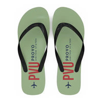 Thumbnail for Provo Municipal Airport (PVU) Slippers & Flip Flops - Slippers - Flip Flops - Code - Light Green