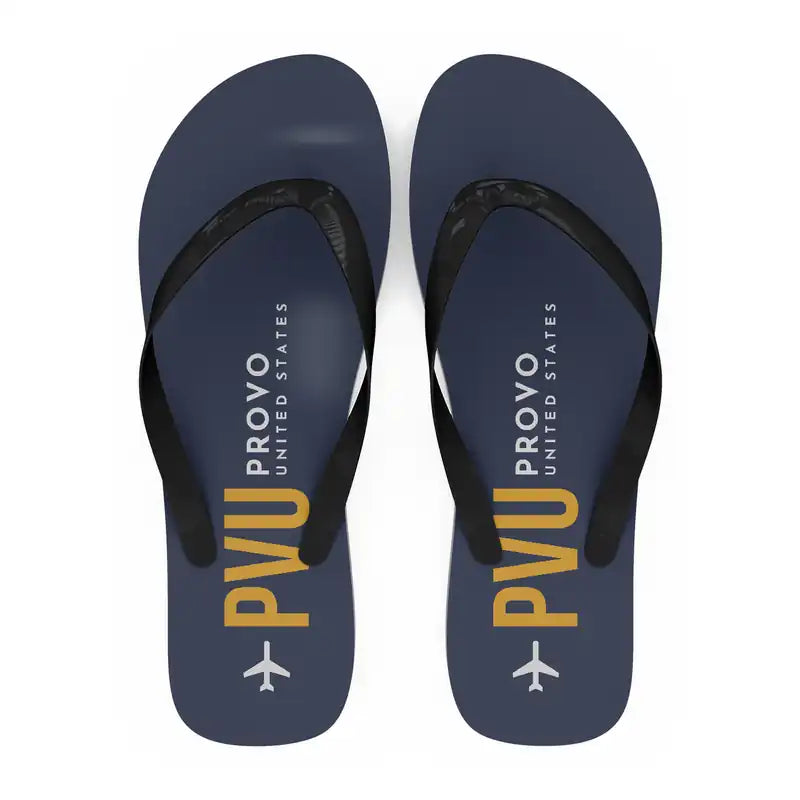Provo Municipal Airport (PVU) Slippers & Flip Flops - Slippers - Flip Flops - Code - Navy Blue