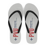 Thumbnail for Provo Municipal Airport (PVU) Slippers & Flip Flops - Slippers - Flip Flops - Code - White