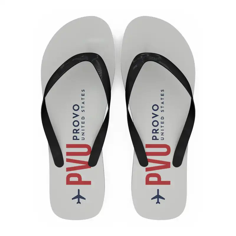 Provo Municipal Airport (PVU) Slippers & Flip Flops - Slippers - Flip Flops - Code - White