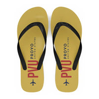 Thumbnail for Provo Municipal Airport (PVU) Slippers & Flip Flops - Slippers - Flip Flops - Code - Yellow