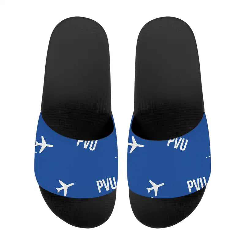 Provo Municipal Airport (PVU) Slippers & Flip Flops - Slippers - Sport - Pattern - Blue